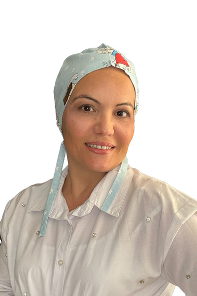 Çimen Butikk Pamuklu Poplin Cerrahi Bone Köpek Desenli ve Ayarlanabilir | Has...