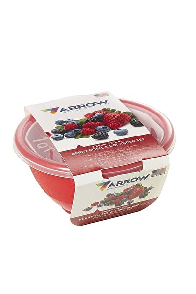 ARROW مجموعة وعاء ومصفاة ارو بيري بألوان متنوعة 0.95 لتر