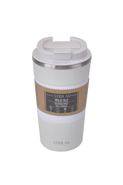 Atrium كوب سفر معزول بارد/ساخن 500.00 مل (17.60 أونصة) أبيض