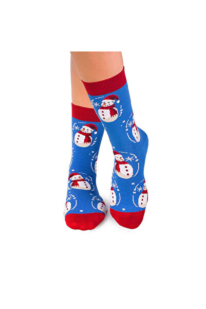 Pirin Hill Sosete bumbac de craciun Colour Cotton Om de Zapada Olaf Albastru