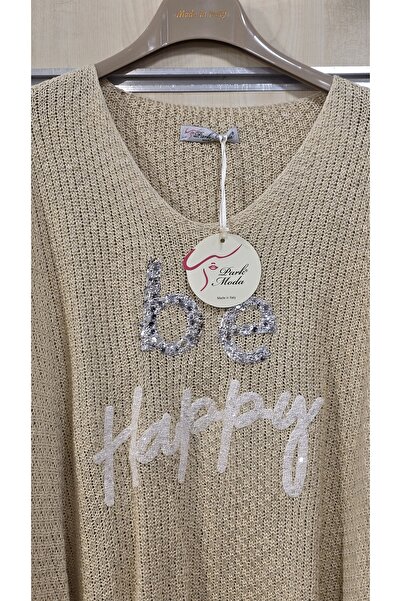 Park Moda Italian Mercerized Sweater with Letter Pattern