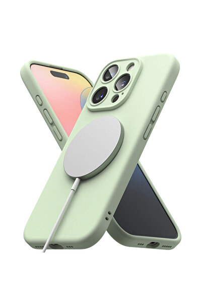 Optim Solution Husa Smooth Silicone MagSafe cu Microfibra pentru Apple iPhone...