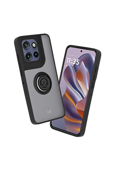 Optim Solution Husa Sheen cu Bumper TPU pentru Motorola Edge 50 Neo, Inel Gli...