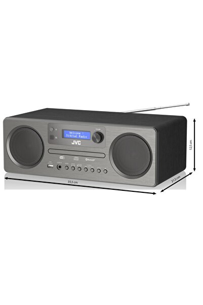 JVC Audio system ALL-IN-ONE RD-E861B-DAB, Digital Tuner Dab+/FM, 10 W RMS, CD drive, USB, BT 5.0