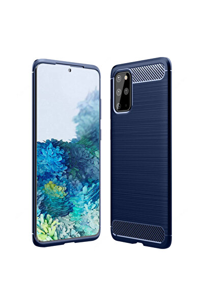 Optim Solution Husa Carbon Resistance pentru Samsung Galaxy S20 Plus, Anti-Soc, Albastru