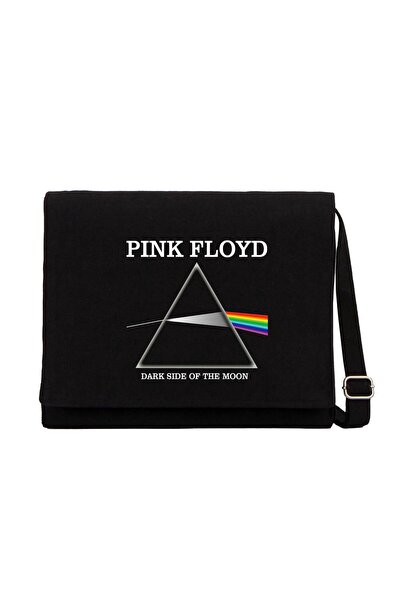 CrowsGate Τσάντα αγγελιοφόρου από μαύρο καμβά Pink Floyd