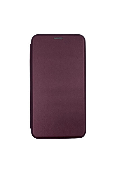 Optim Solution Husa Tip carte pentru Samsung Galaxy S21 FE, Suport card, Stand, Inchidere Magnetica, Visiniu