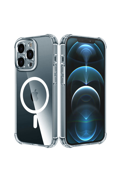 Optim Solution Husa Transparenta Anti shock cu MagSafe pentru Apple iPhone 12...
