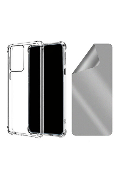 Optim Solution Set Husa Clear Anti-shock si Folie Silicon Privacy pentru Appl...