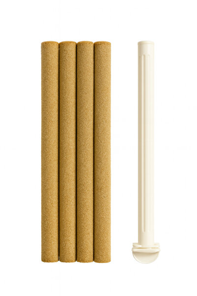 Papağanhane 4’lü Kumlu Kuş Tünek Seti + 1 Adet Plastik Tünek – Muhabbet Kuşu,...