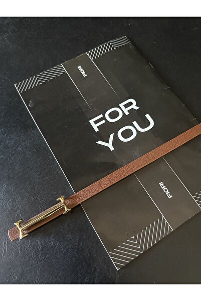 Fiori Gold Long Buckle Thin Belt, Pants Belt, Shirt Belt, Coat Belt, Dress Belt