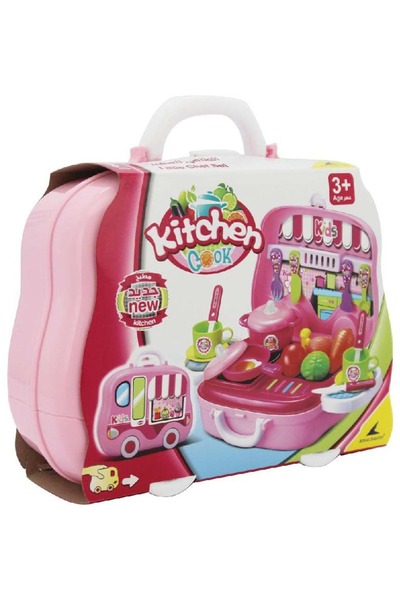 Generic مجموعة الشيف الصغير في حقيبة على شكل سيارة للأطفال للعب التظاهري