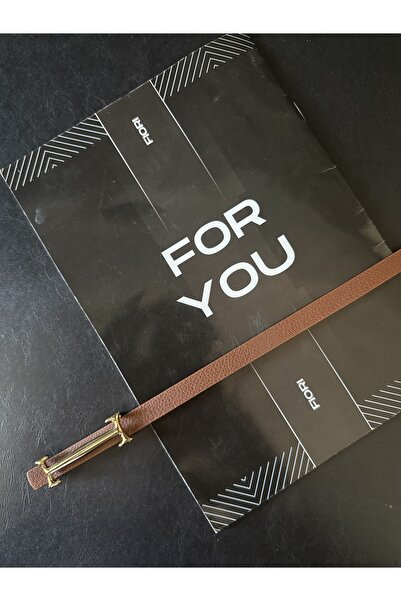 Fiori Gold Long Buckle Thin Belt, Pants Belt, Shirt Belt, Coat Belt, Dress Belt