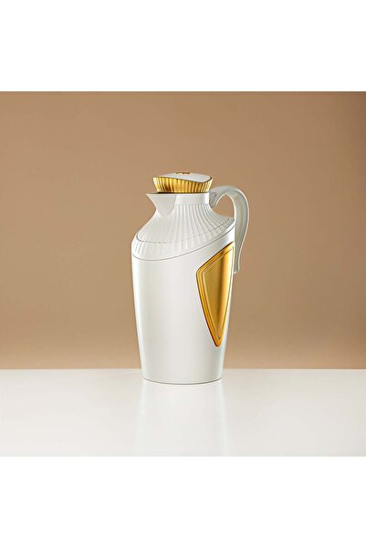Radin 2 Pieces Vacuum Flask Set Matt White & Gold - UWP-0700/1000 Q 330 YZE 22