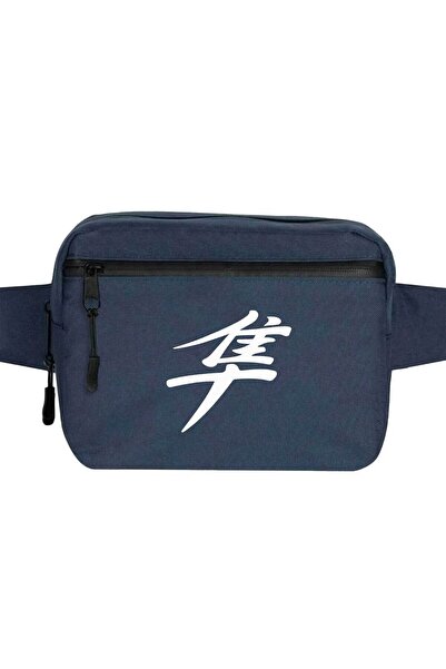 CrowsGate Geantă Hayabusa cu logo alb, culoare bleumarin