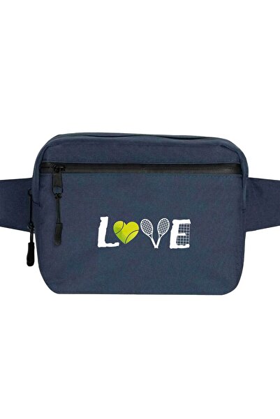 CrowsGate Geantă pentru talie Tennis Love Culoare bleumarin