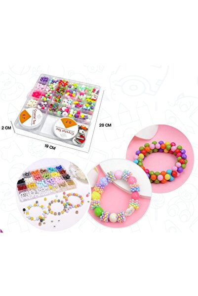 Generic مجموعة فنية للمبتدئين من الخرز الزجاجي والحروف الأبجدية للأطفال - متنوعة