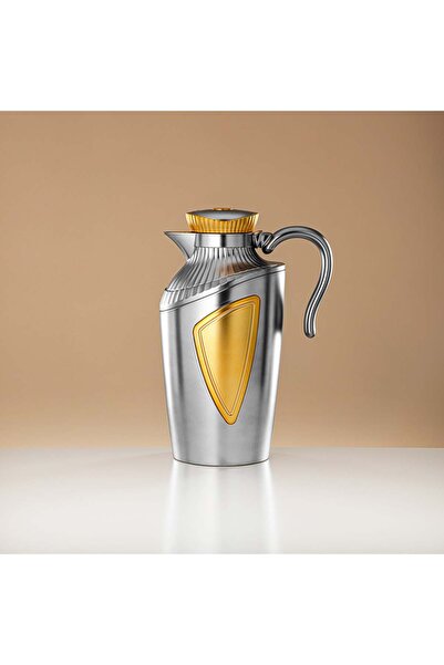Radin 2 Pieces Vacuum Flask Set Matt Silver & Gold