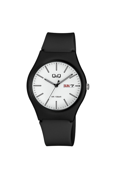 Q&Q BLACK Color, Silicone Strap, Calendar Men's/Women's Sports Wristwatch A212J 001 Y