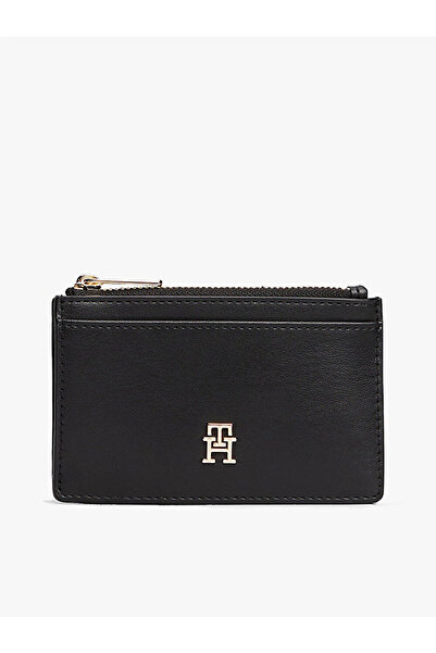 Tommy Hilfiger Th Icon Long Credit Women's Black Card Holder Aw0Aw17735Bds