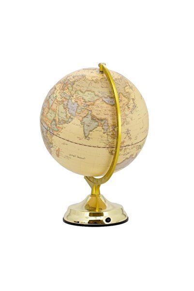 Generic كرة أرضية عربية مضاءة 30.00 سم (11.81 بوصة) كريم عتيق