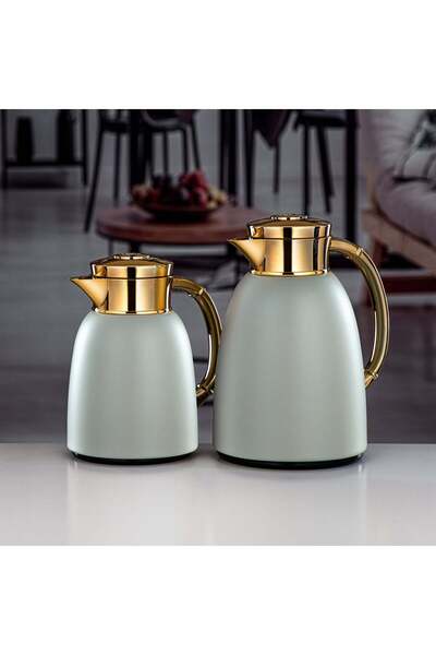 Radin طقم قوارير معدنية مفرغة من الهواء، رمادي حجري غير لامع وذهبي، 0.65 لتر ...