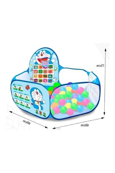 Generic خيمة أطفال ملونة مع سلة تصميم قابل للطي مع كرات ملونة