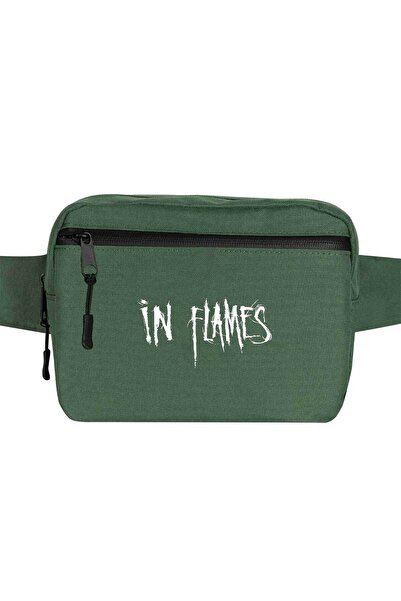 CrowsGate Geantă de talie cu logo In Flames Culoare verde