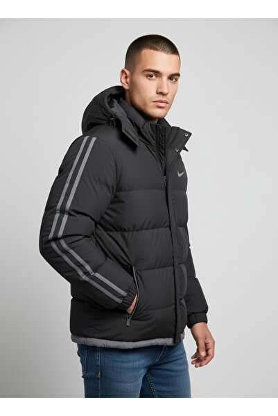 Brango Erkek Kapişonlu Spor Mont