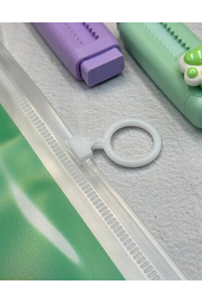 ZeCo Collection Teddy Bear Transparent Single Compartment A4 Zippered File Folder / Document File/Organizer Folder