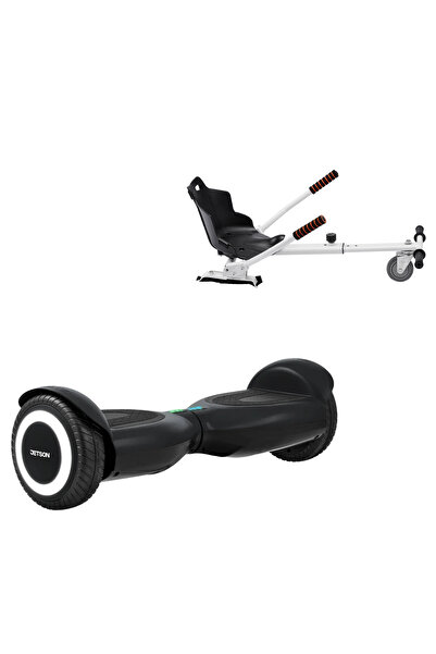 Smart Balance 6.5 inch Hoverboard Package with Standard Seat, Jetson Prism Black and White Ergonomic Hoverkart