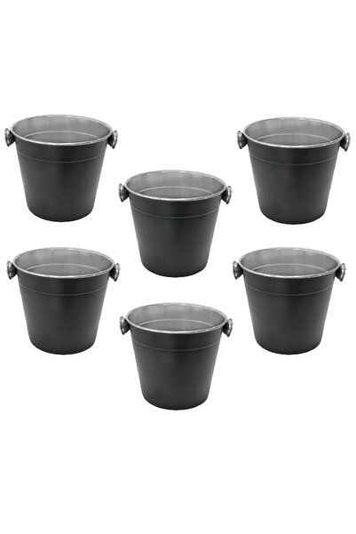 Raki Set 6 vase inox pentru gheata D10cm culoare neagra