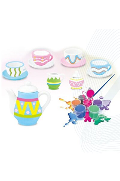 Generic طقم شاي سيراميك برسم يدوي