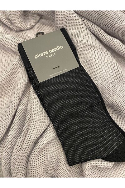 Pierre Cardin Woven Fabric Patterned Bamboo Black Socks