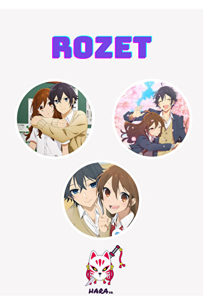 Hara Company Horimiya Animesi Izumi Miyamura ve Kyouko Hori Anime Rozet Seti ...