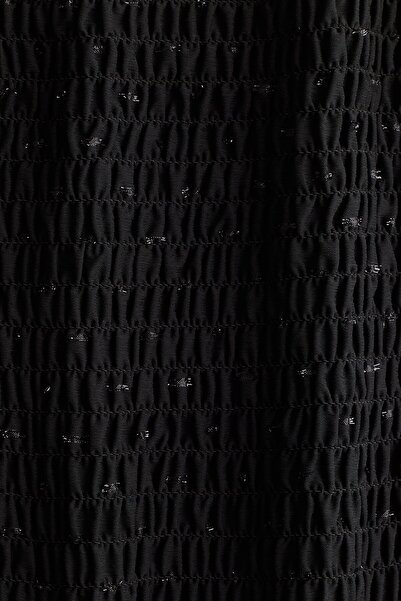 H&M Büzgülü ve Farbalalı Elbise