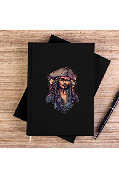 CrowsGate Captain Jack Jeperow Black Unlined Canvas Notebook