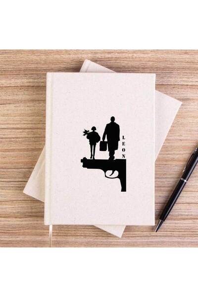 CrowsGate Leon Gun Silhouette Cream Unlined Canvas Notebook