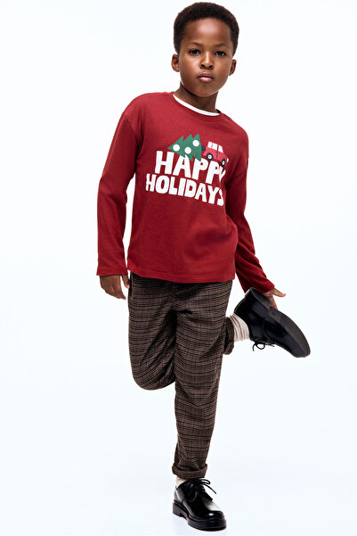 H&M Motif Detaylı ve Pamuklu Tişört