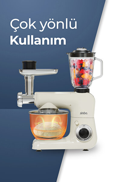Empressco Çok Amaçlı Mutfak Şefi, Hamur, Kıyma ve Blender Fonksiyonlarıyla Kullanışlı 2775