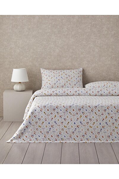 English Home Pear Garden Printed Double King Size Pike Set 200X220 cm Green