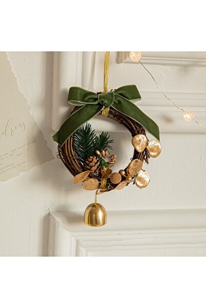 Flippy Ornament Brad, Flippy, Coronita de Craciun cu 1 Clopotel cu Flori Auri...