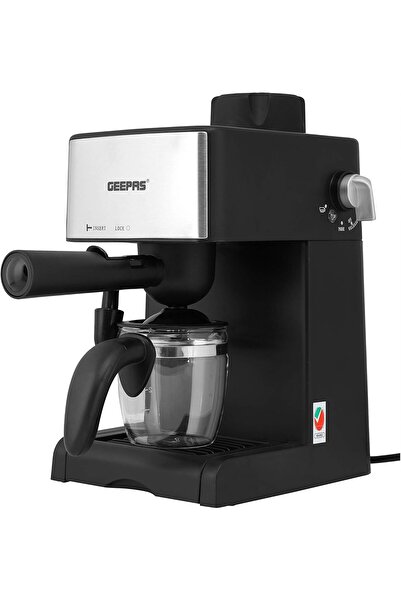 Generic Geepas 240mlCappuccino Maker 800W – 4 Cup Stainless Steel Filters, Al...