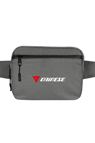CrowsGate Dainese Logo Text Bell Bag Gray Color
