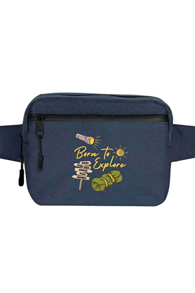 CrowsGate Geantă Born To Explore Culoare bleumarin
