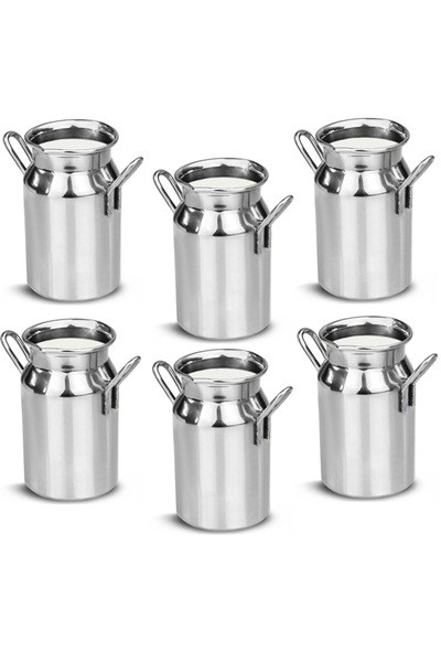 Raki Set 6 sosiere inox tip bidon D4,5xh8cm