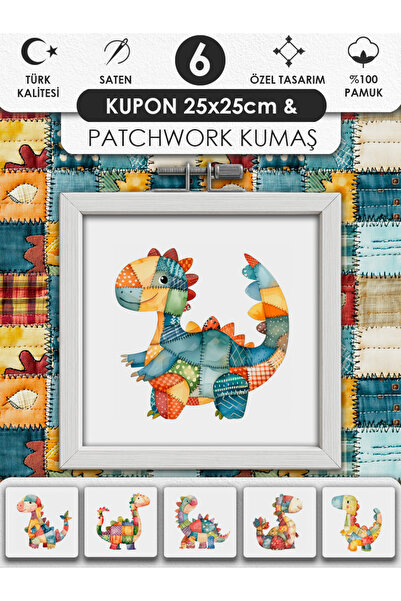 FabricMarket Patchwork Kumaş Seti – Dikiş ve Hobi İçin %100 Pamuk Desenli Kumaş Kuponları