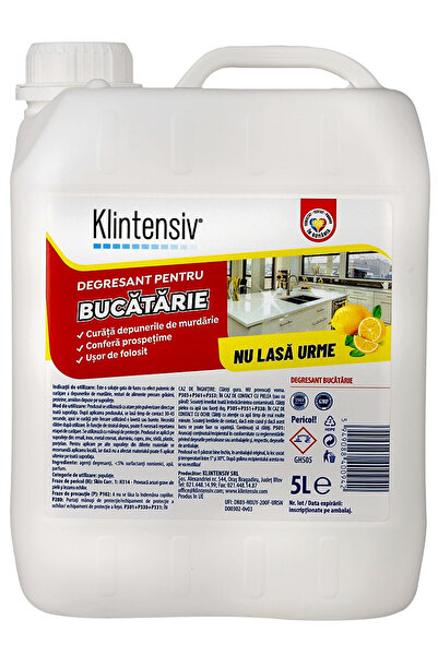 KLINTENSIV Degresant Bucătărie 5 Litri – Curățare Intensă, Elimină Rapid Grăs...