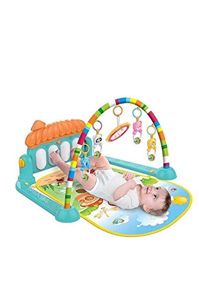 Generic سجادة جيم كيك آند بلاي بيانو 2 في 1 مع خشخيشات