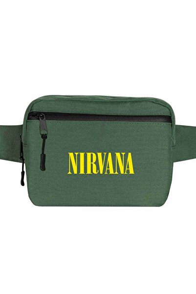 CrowsGate حقيبة خصر نيرفانا سايتي صفراء اللون أخضر